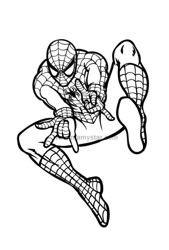 spiderman pictures to color
