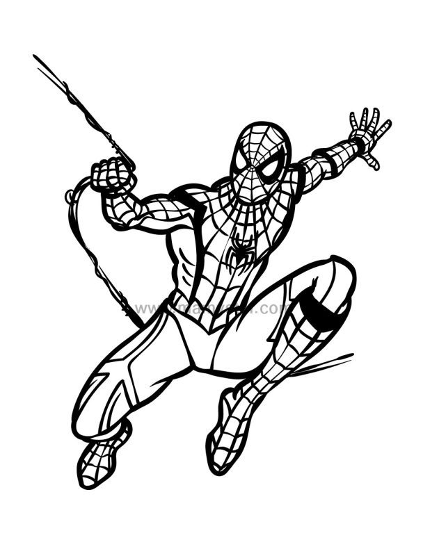 print spiderman coloring pages