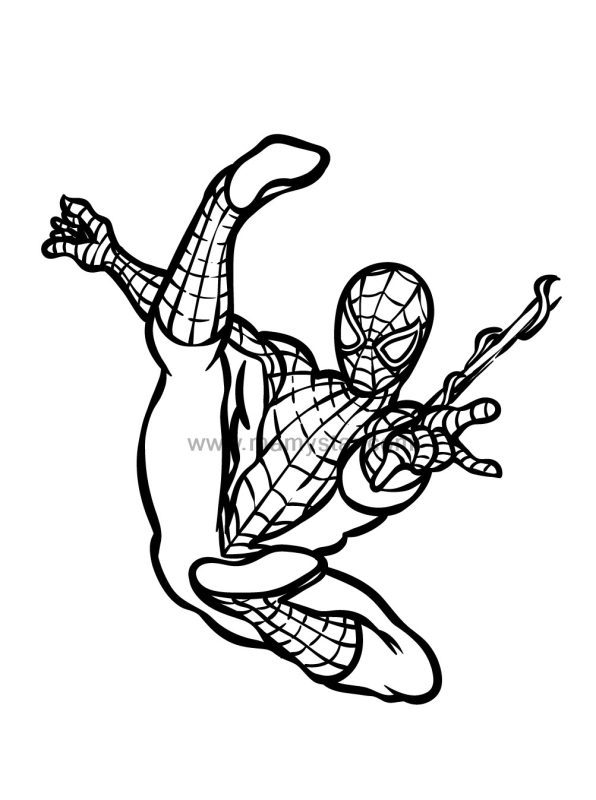 spider man cartoon coloring