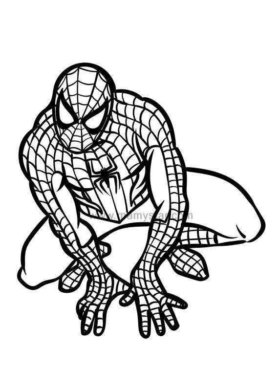 free spiderman coloring pages
