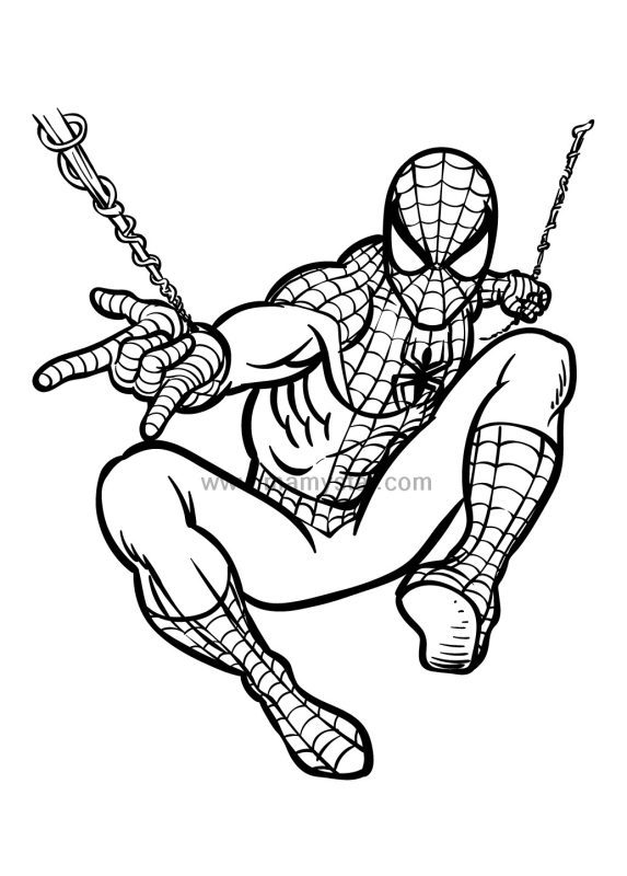 full page spiderman coloring pages