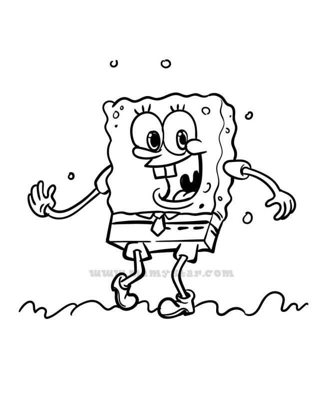 all spongebob characters coloring pages