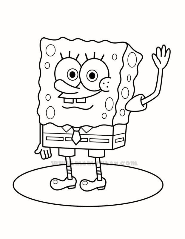easy spongebob coloring pages
