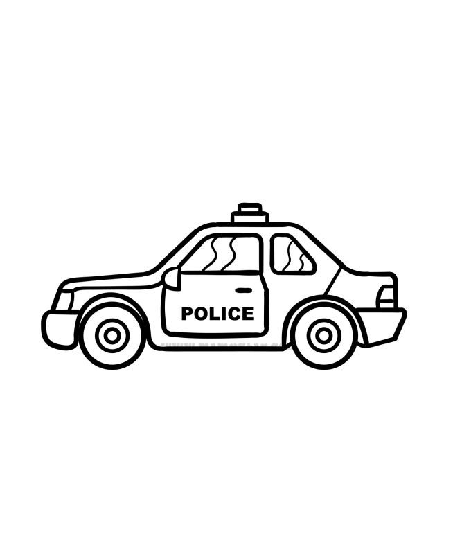coloring book police car
