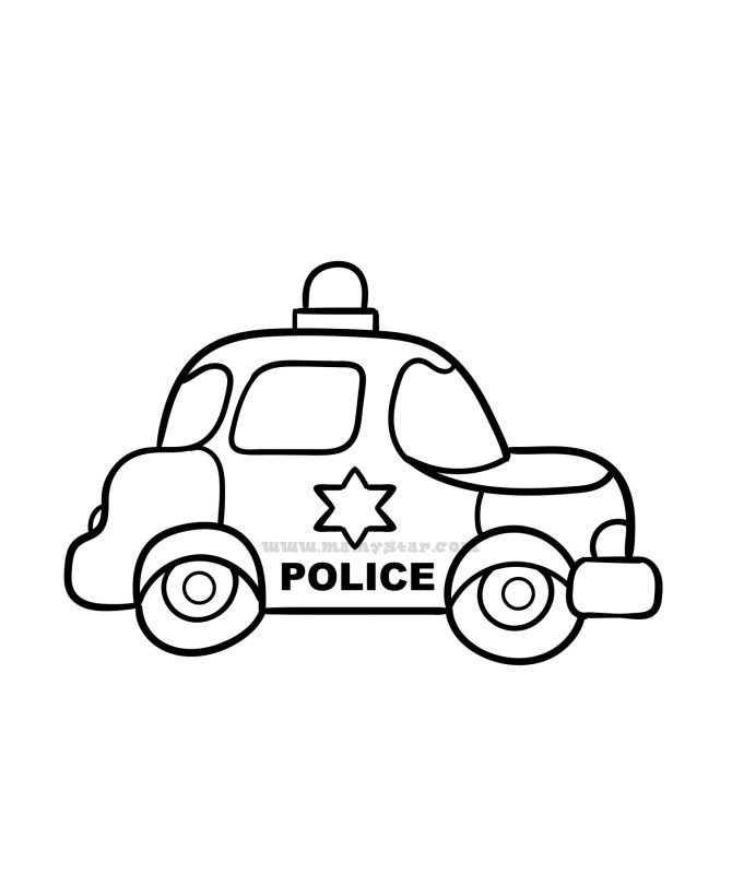 police car coloring book