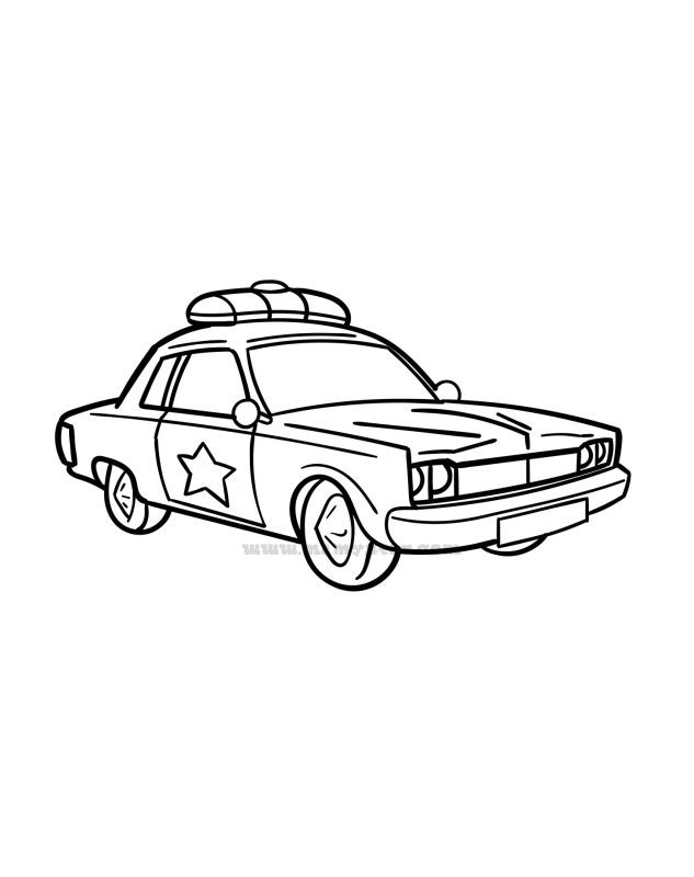 police car images for coloring