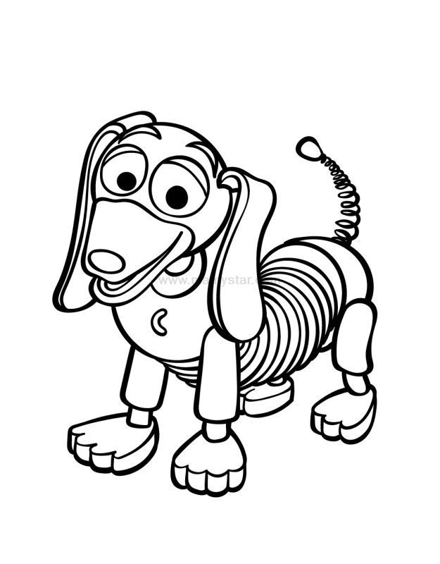 slinky dog toy story coloring pages