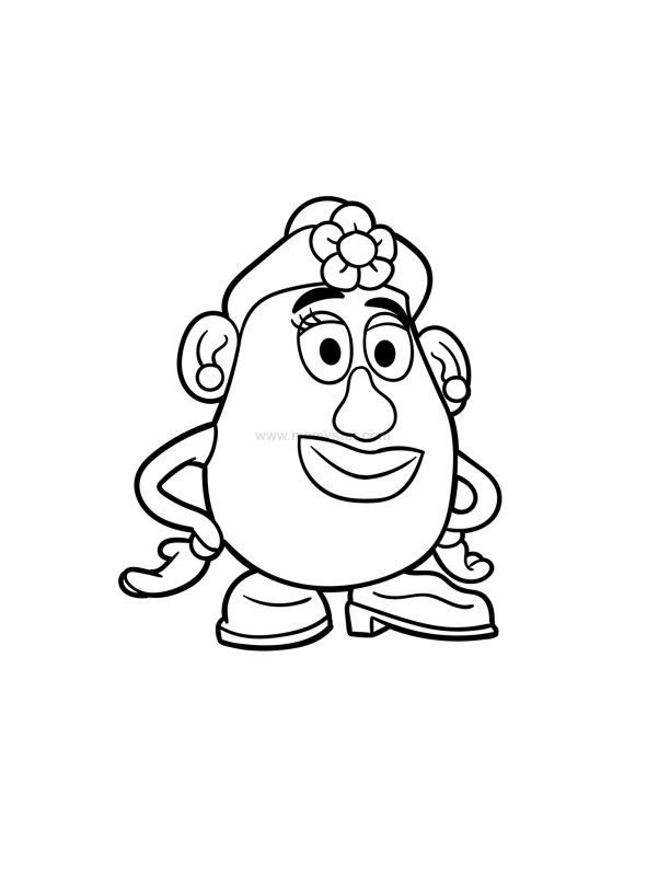 Mrs Potato Head Coloring Page