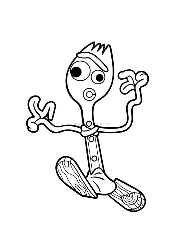 forky coloring page