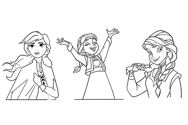 elsa and anna coloring pages