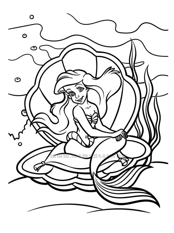 free printable ariel coloring pages