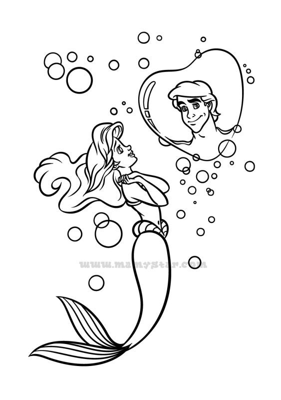 mermaid coloring printable
