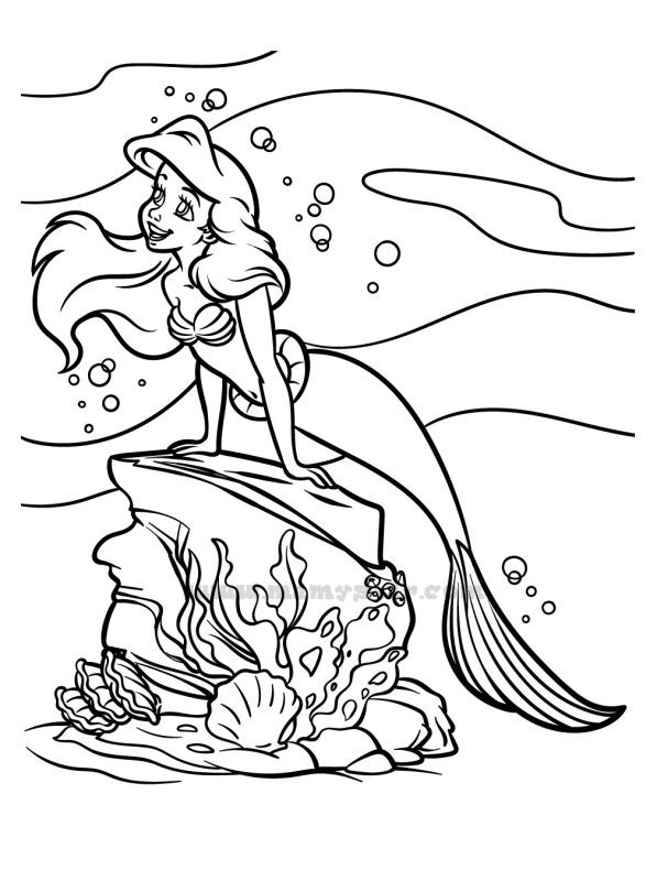 free printable little mermaid coloring pages