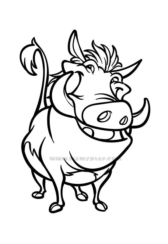 pumbaa coloring pages