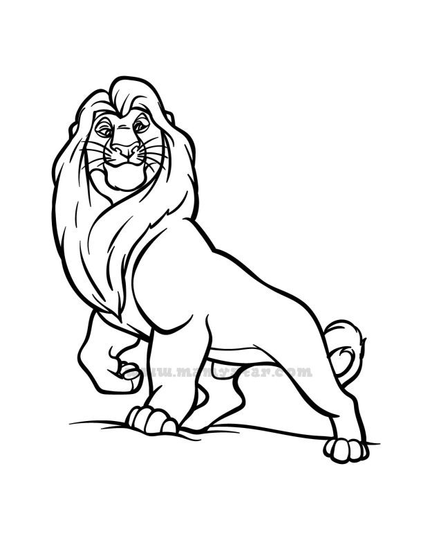 mufasa coloring page