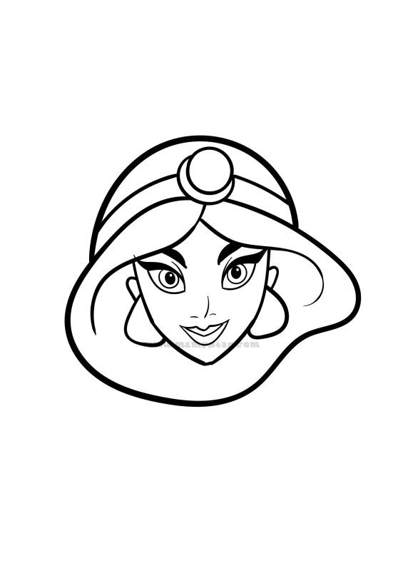jasmine aladdin coloring pages