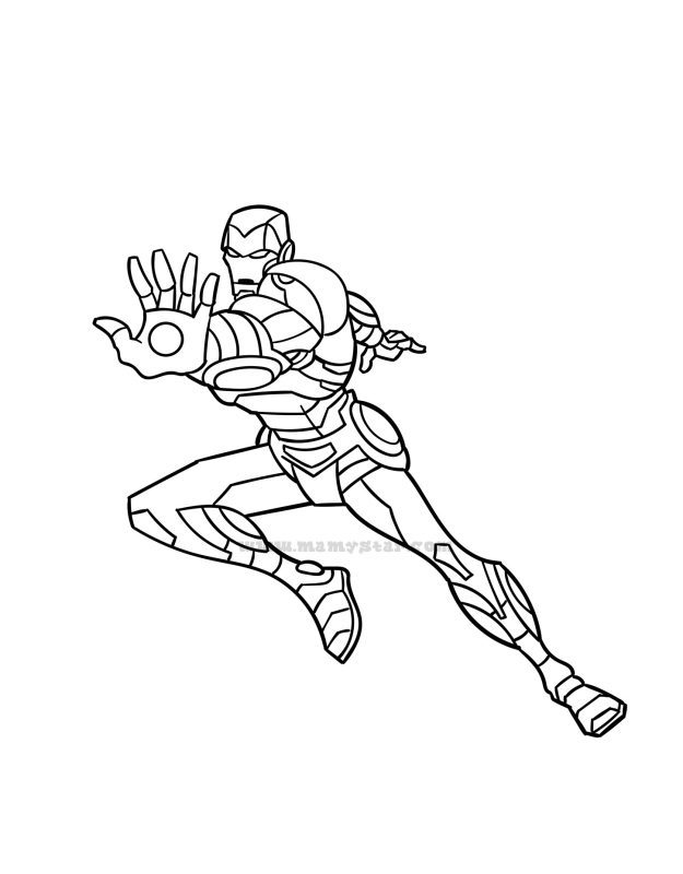 iron man coloring pages easy