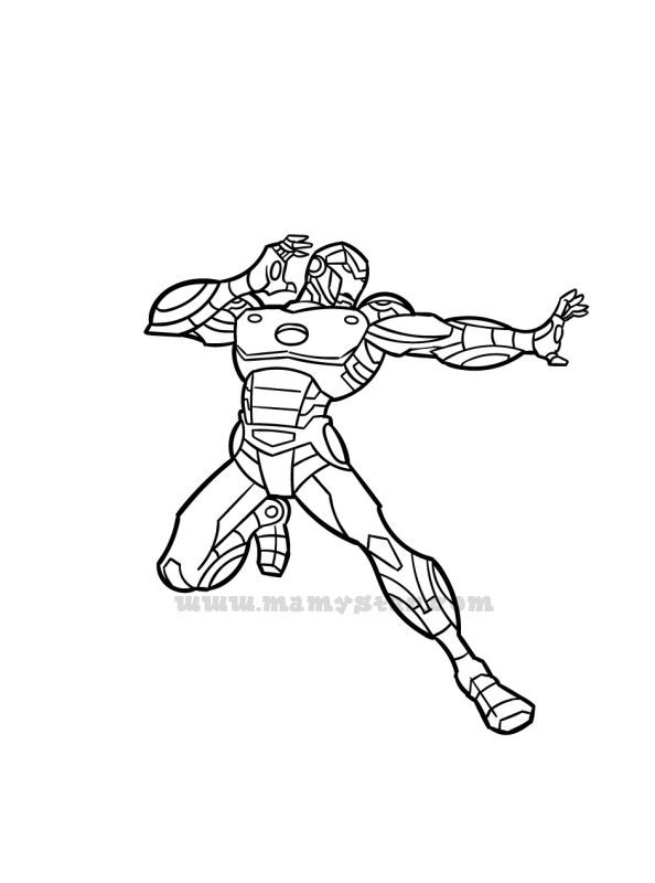 spider man iron man coloring pages