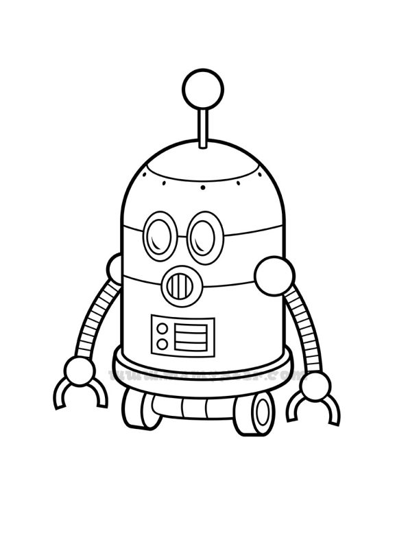 free robot coloring pages