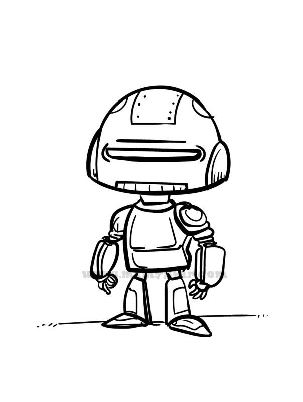 robot picture for colouring