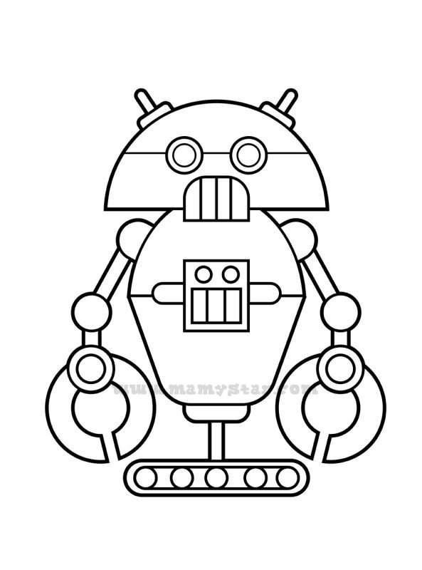 robot pictures to color