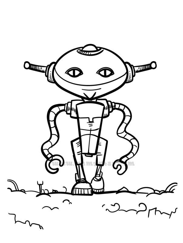 free printable robot coloring pages