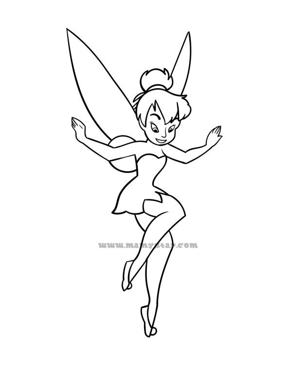tinkerbell coloring pages for adults