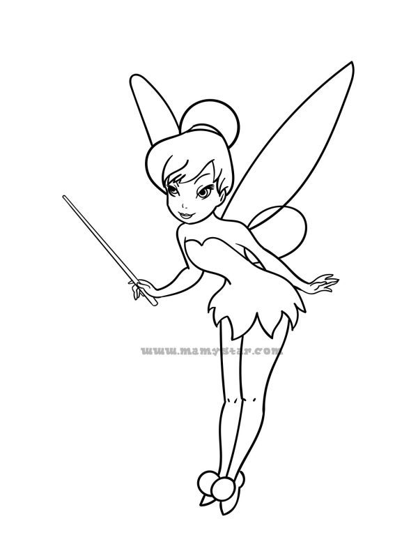 free printable tinkerbell coloring pages