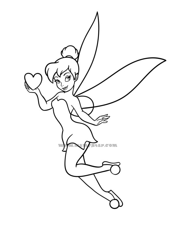 tinkerbell colouring pictures