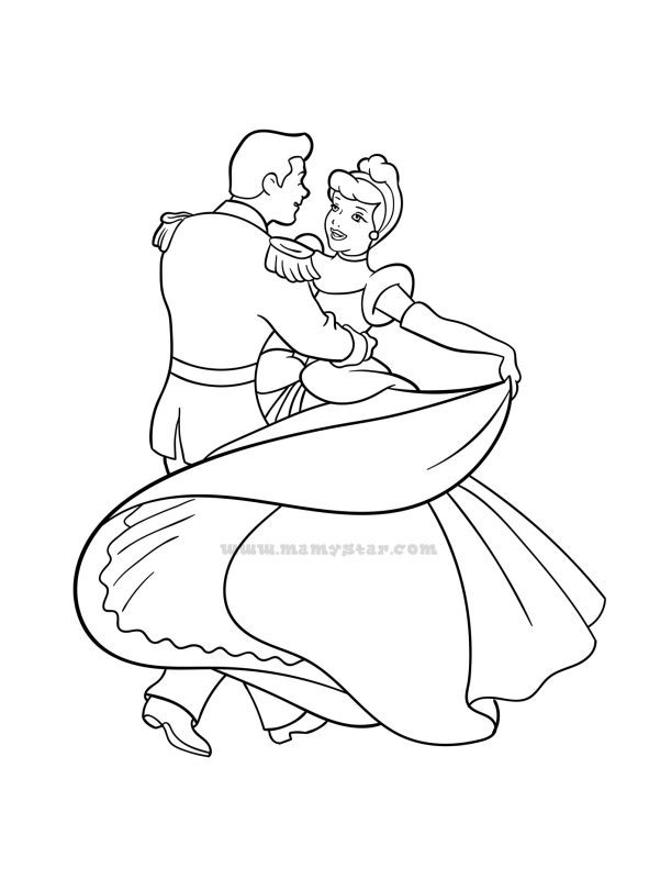cinderella wedding coloring pages