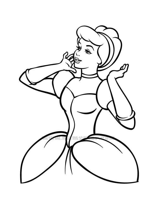 new cinderella coloring pages