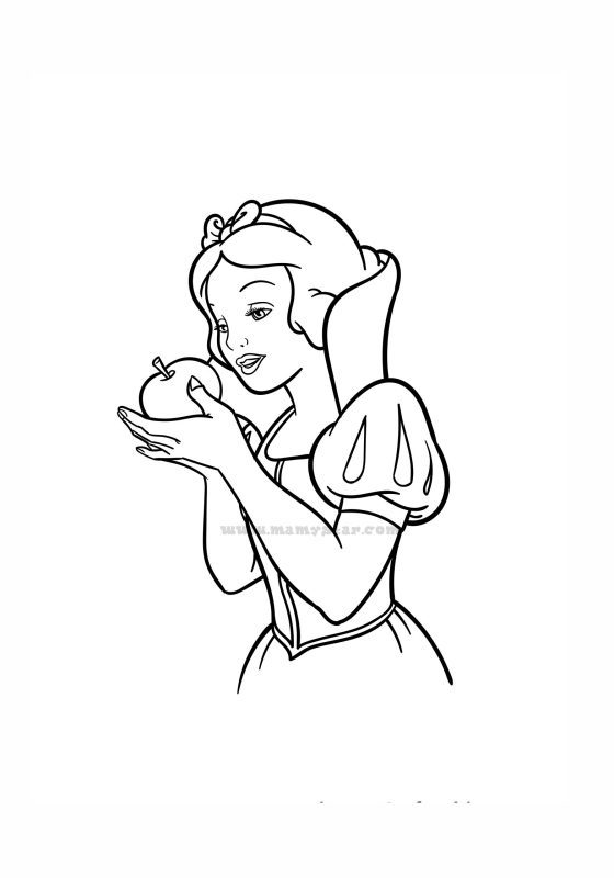 princess snow white coloring pages