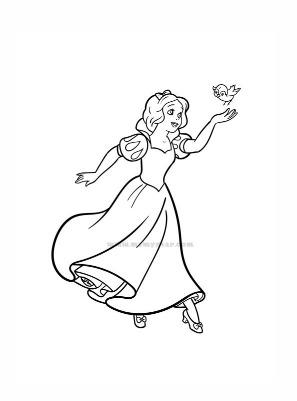 disney princess snow white coloring pages