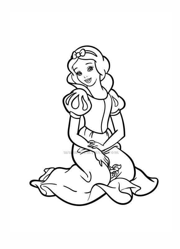 snow white pictures to color