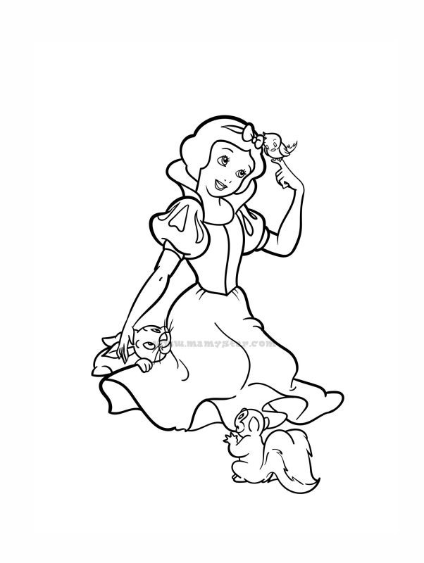 free printable snow white coloring pages