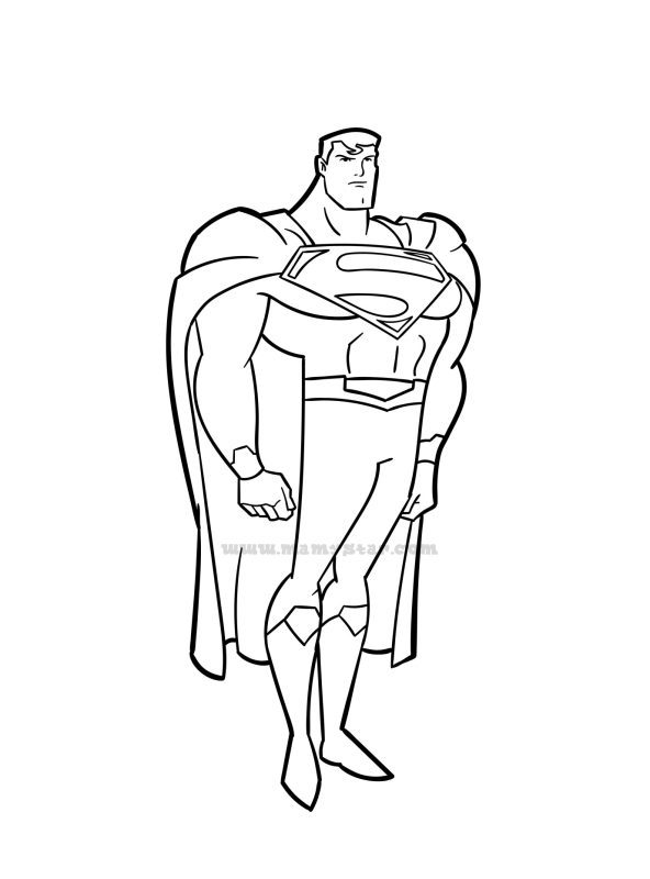 easy superman coloring pages
