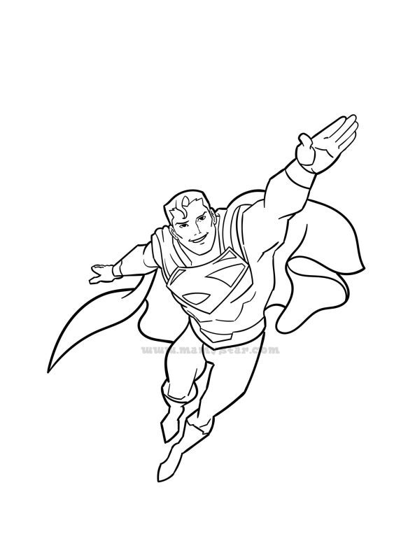 superman coloring sheet