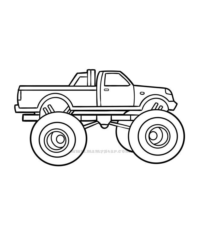 free printable monster truck coloring pages