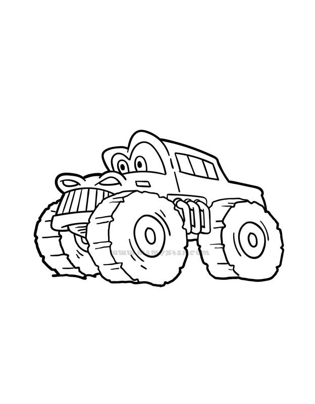 dragon monster truck coloring page