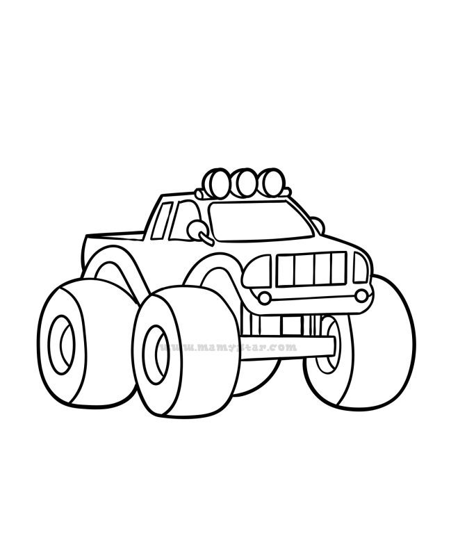 monster car coloring pages