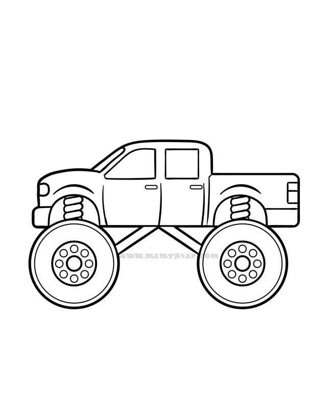 monster truck coloring sheet