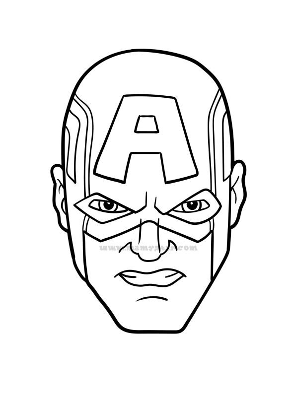 captain america for coloring
