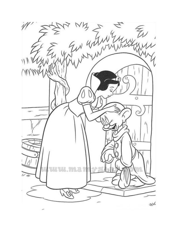 snow white prince coloring pages