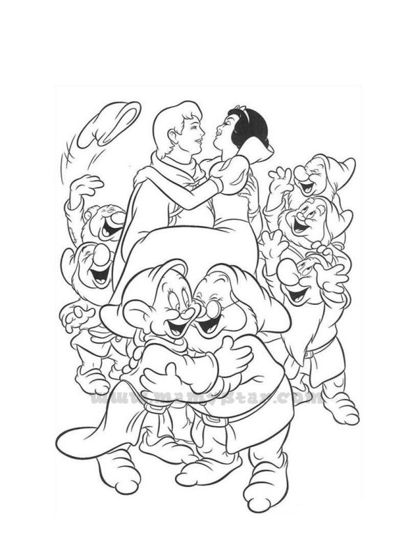 snow white images for coloring