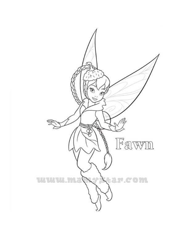 fawn fairy coloring pages