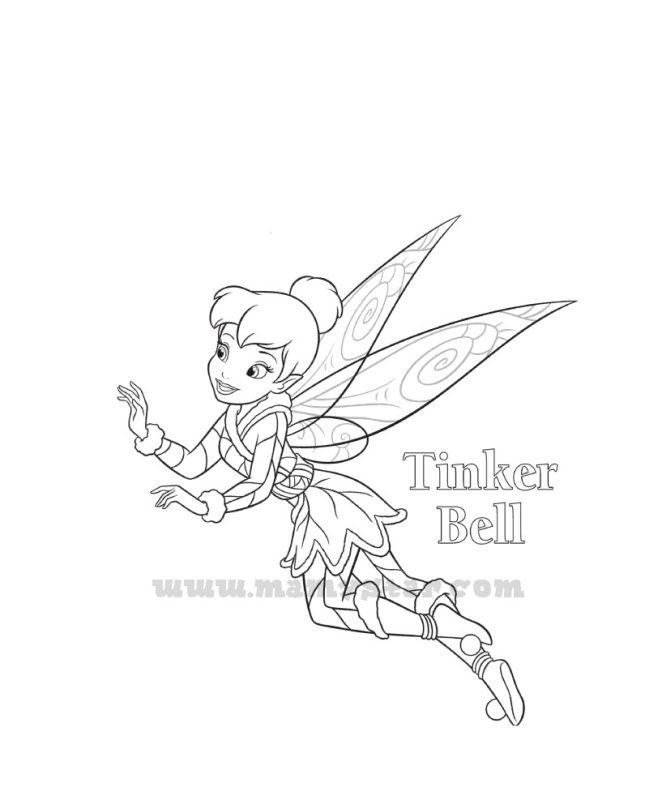Tinker Bell fairy coloring pages