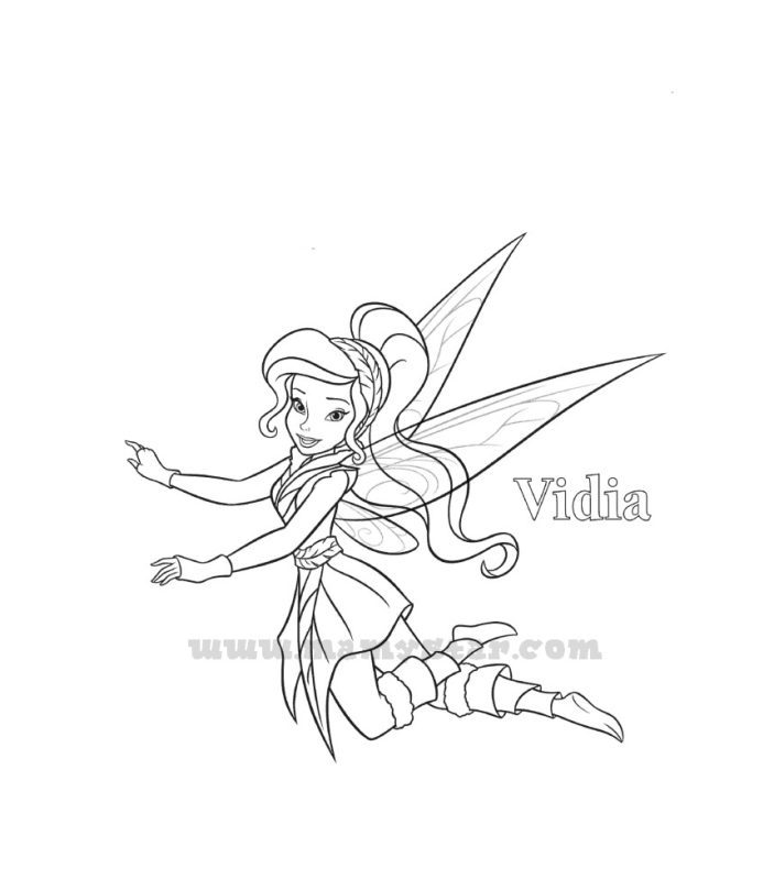 Vidia fairy coloring pages