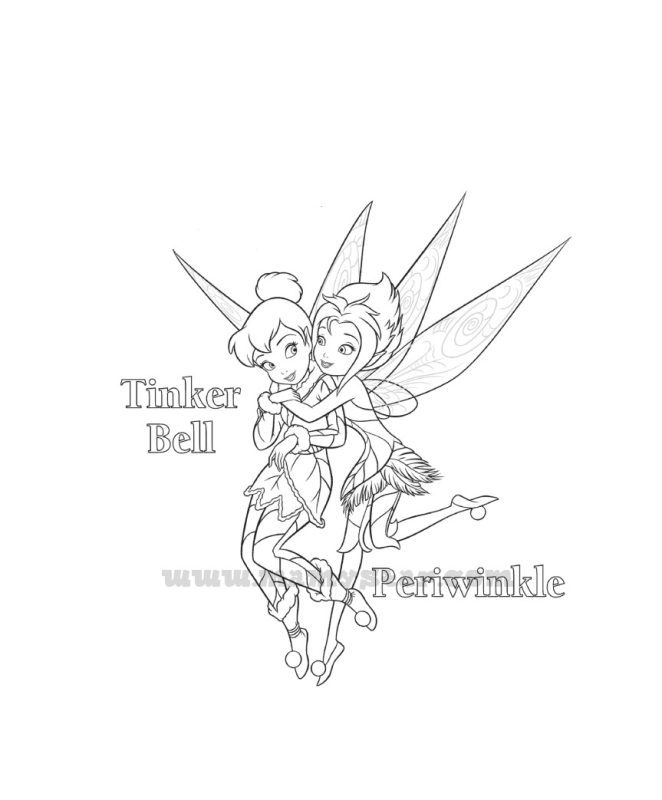 Tinkerbell And Periwinkle Coloring Pages