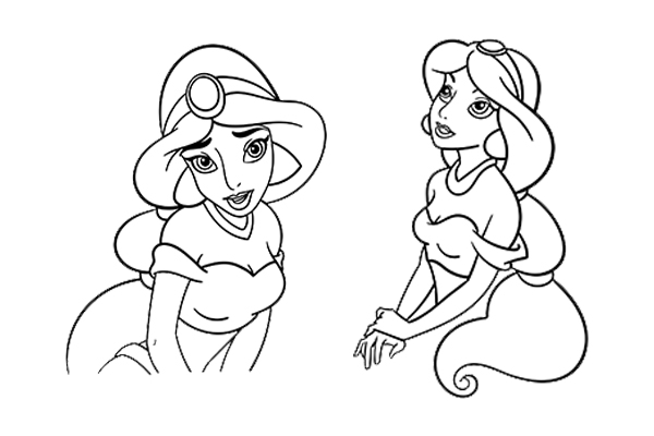 princess jasmine coloring pages
