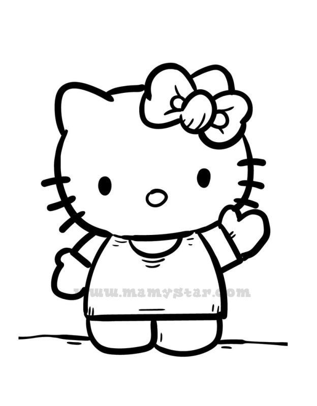 hello kitty pictures to color